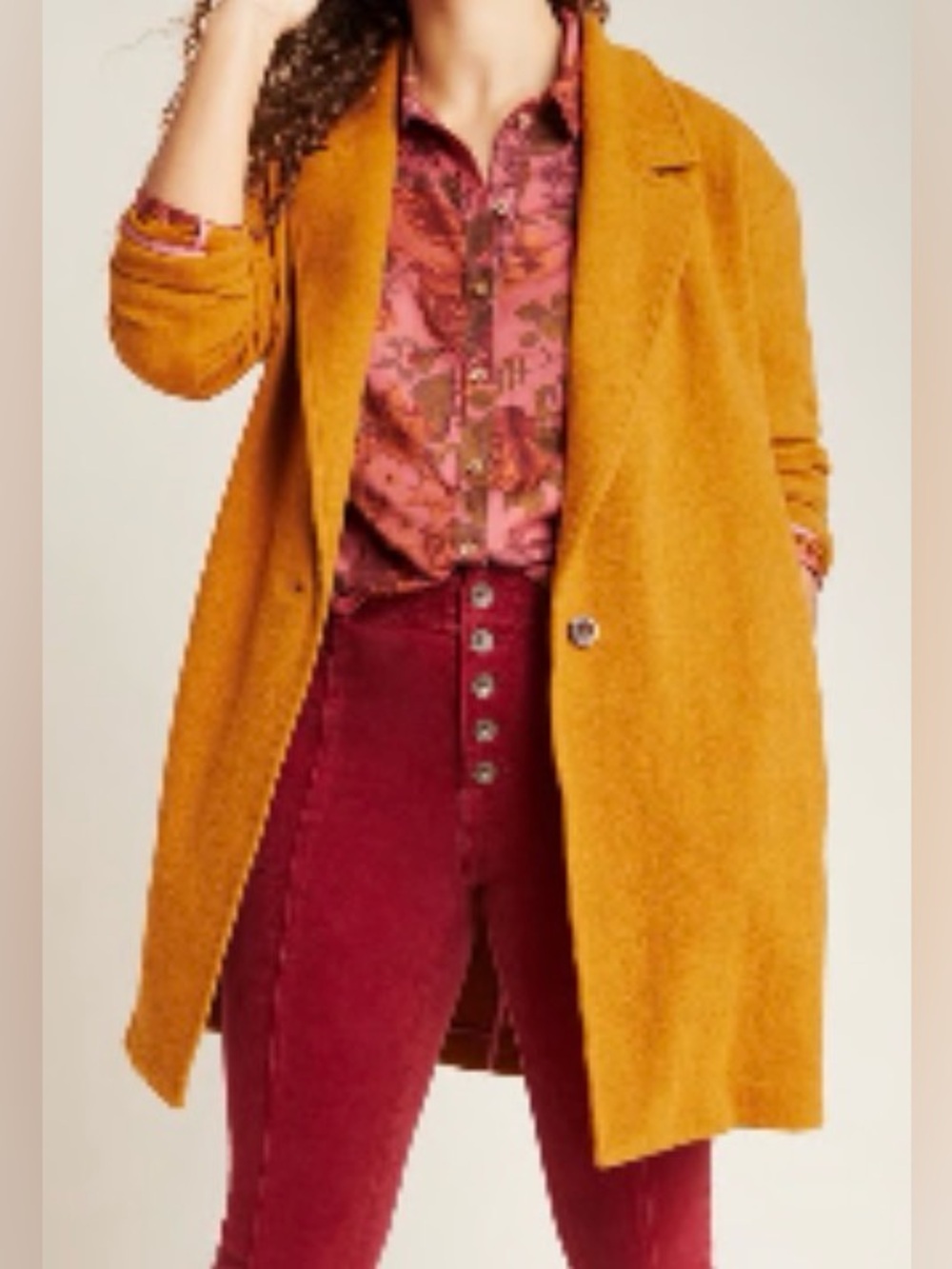 Anthropologie Cynthia Single-Button Coatigan or Overcoat - Size M - oversized